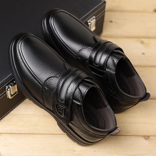 Mens Genuine Leather Slip-On Casual Shoes