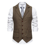 Mens Slim Fit Vintage Vest