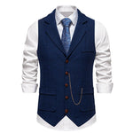 Mens Slim Fit Vintage Vest