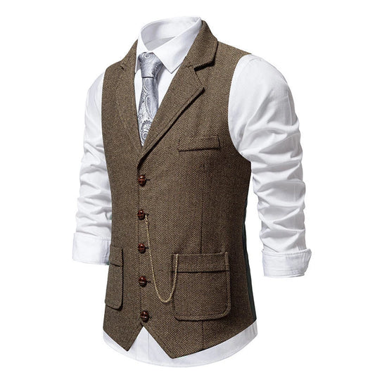 Mens Slim Fit Vintage Vest