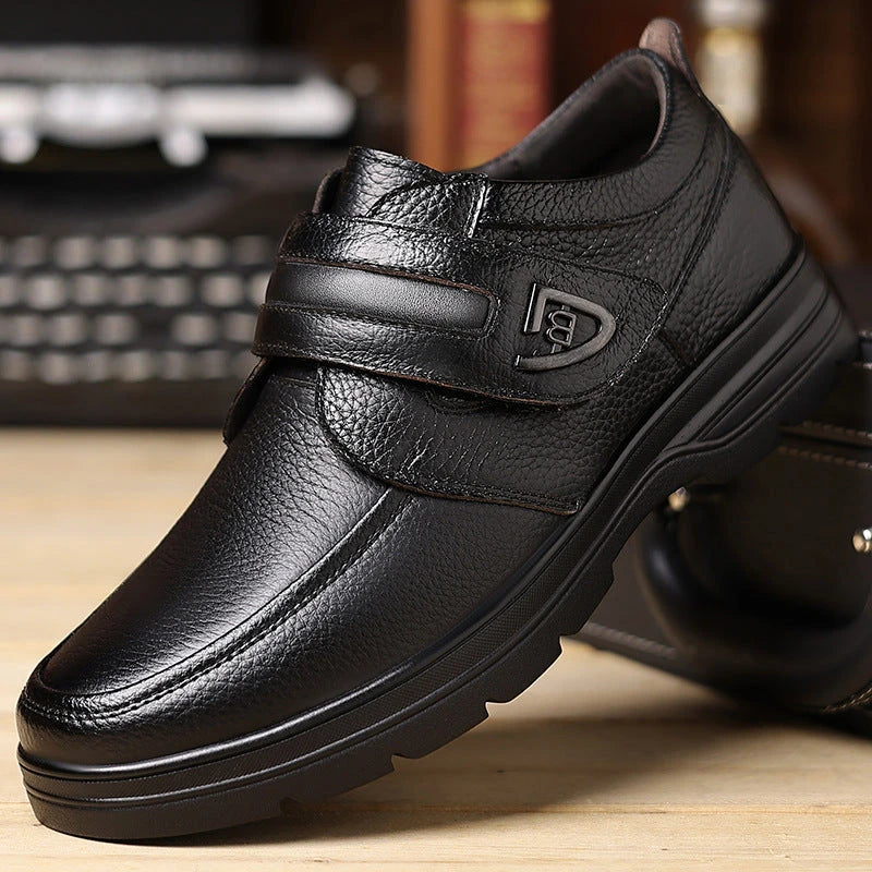 Mens Genuine Leather Slip-On Casual Shoes