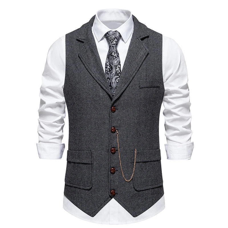 Mens Slim Fit Vintage Vest