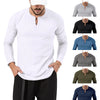 Men's Long Sleeve Solid Crew Neck T-Shirt