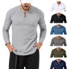 Men's Long Sleeve Solid Crew Neck T-Shirt