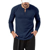 Men's Long Sleeve Solid Crew Neck T-Shirt